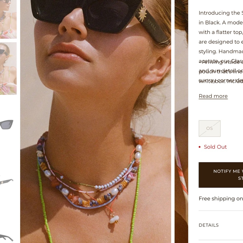 NEW! Spell Gypsy Sunshine ☀️ Sunglasses with Decorative Temples - - Picture 6 of 9